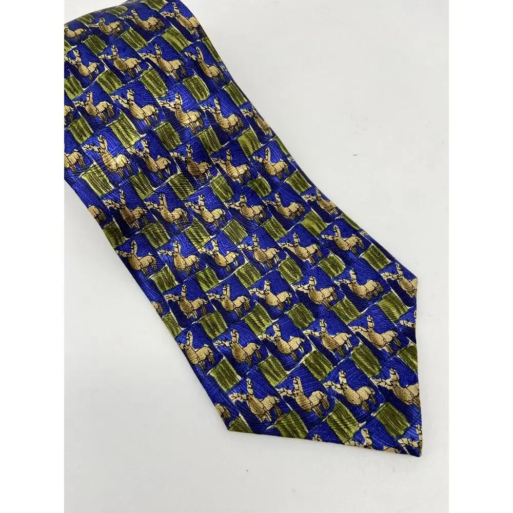 J. Garcia Collection Tie 100% Silk 1996‎ Estate VINTAGE Blue Green